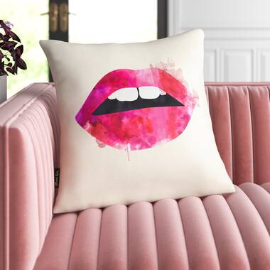 Pink lips online pillow